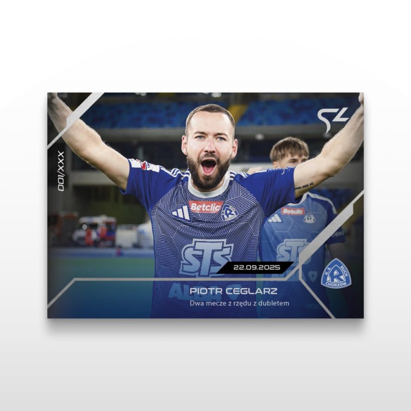 Karta piłkarska L-15 Piotr Ceglarz - SportZoo Betclic 1 Liga 2025/26 LIVE
