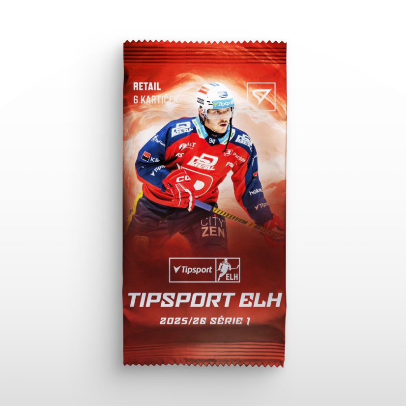 Retail saszetka - karty hokejowe SportZoo Tipsport ELH 2025/26 - Seria 1