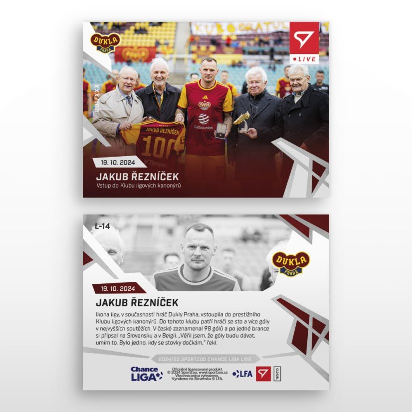 L-14 Jakub Řezníček Chance Liga 2024/25 LIVE