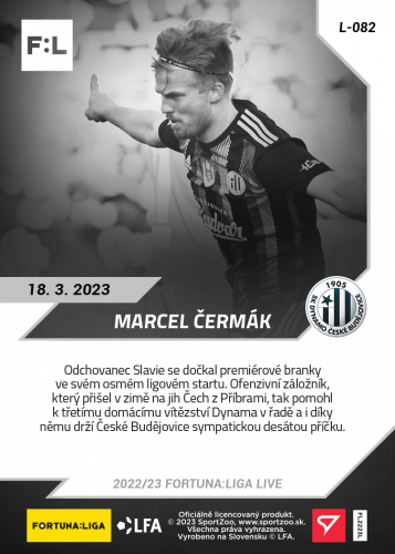 L-082 Marcel Čermák FORTUNA:LIGA 2022/23 LIVE