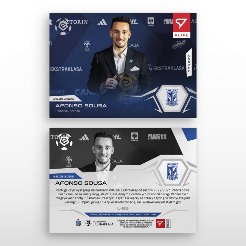 L-85 Afonso Sousa PKO BP Ekstraklasa 2024/25 LIVE + HOLDER