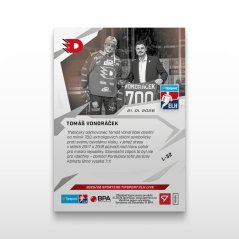 Hockey trading card L-32 Tomáš Vondráček - SportZoo Tipsport ELH 2025/26 LIVE