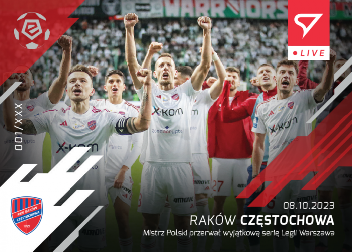 L-20 SADA Raków Częstochowa PKO Bank Polski Ekstraklasa 2023/24 LIVE + HOLDER