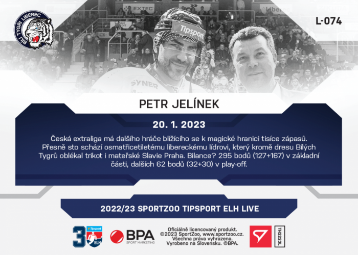 L-074 Petr Jelínek TELH 2022/23 LIVE