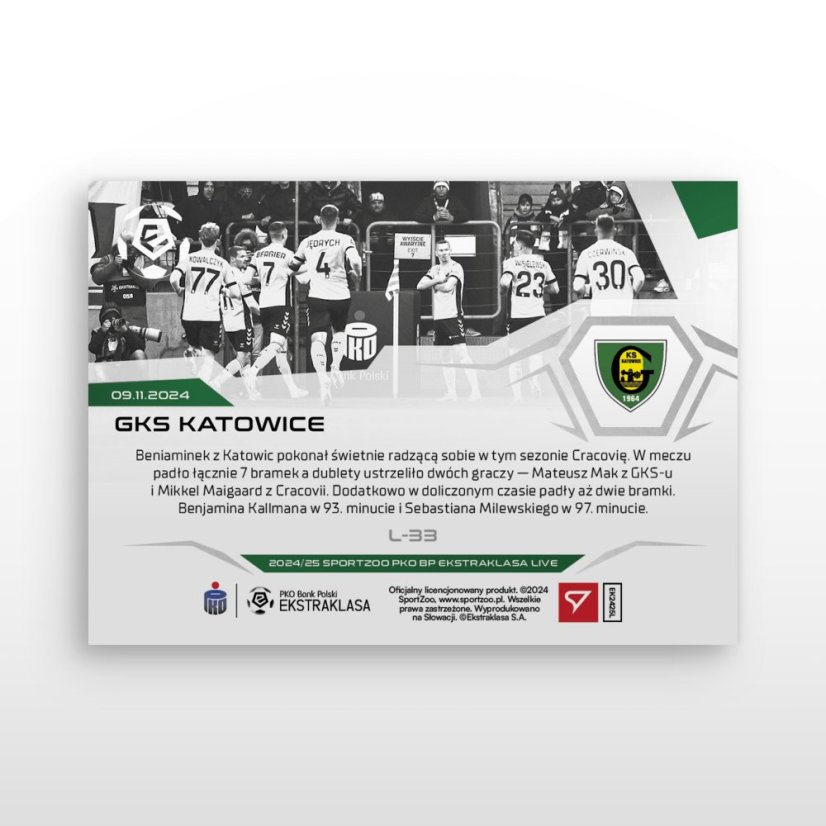 L-33 GKS Katowice PKO BP Ekstraklasa 2024/25 LIVE