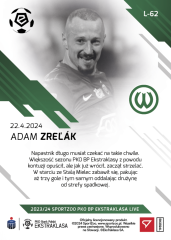 L-62 Adam Zreľák PKO Bank Polski Ekstraklasa 2023/24 LIVE