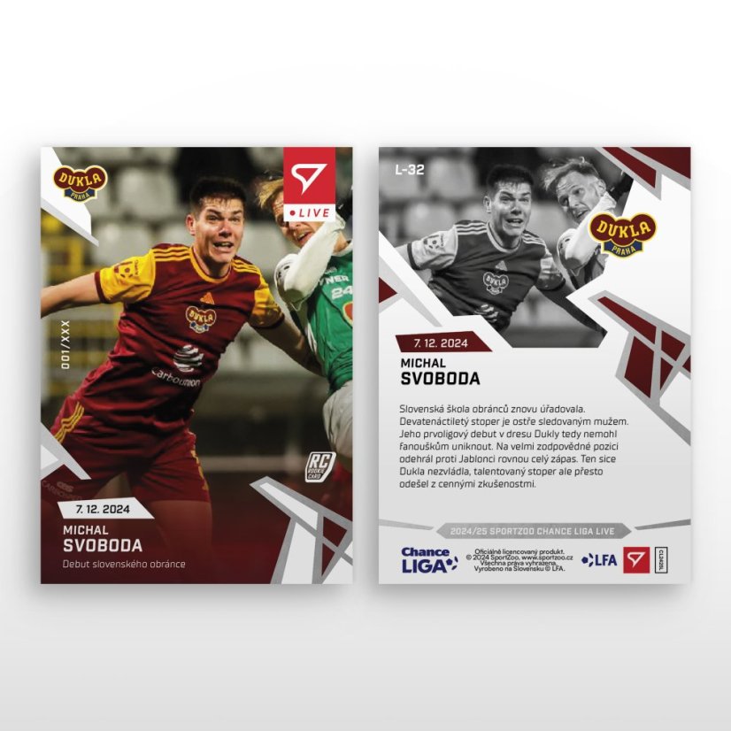 L-32 Michal Svoboda Chance Liga 2024/25 LIVE