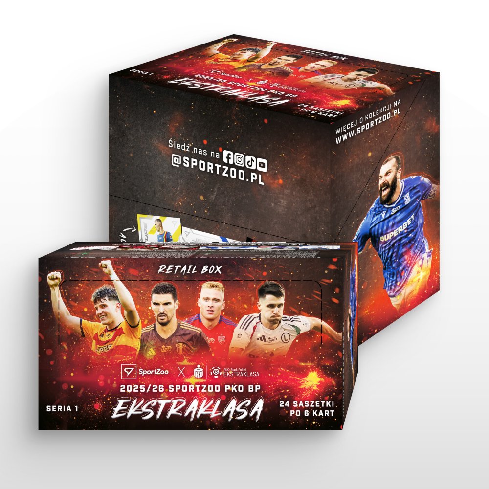 Retail box Football Trading Cards SportZoo PKO BP Ekstraklasa 2025/26
