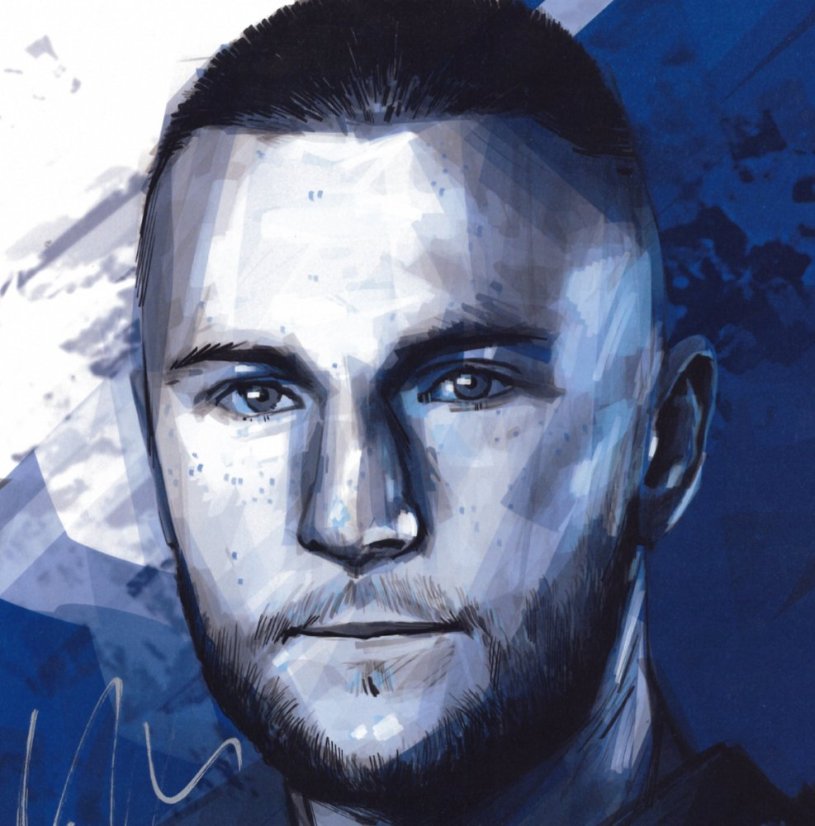 Podpísaný portrét Slovenskí Sokoli 2021 x/4 - Milan Škriniar