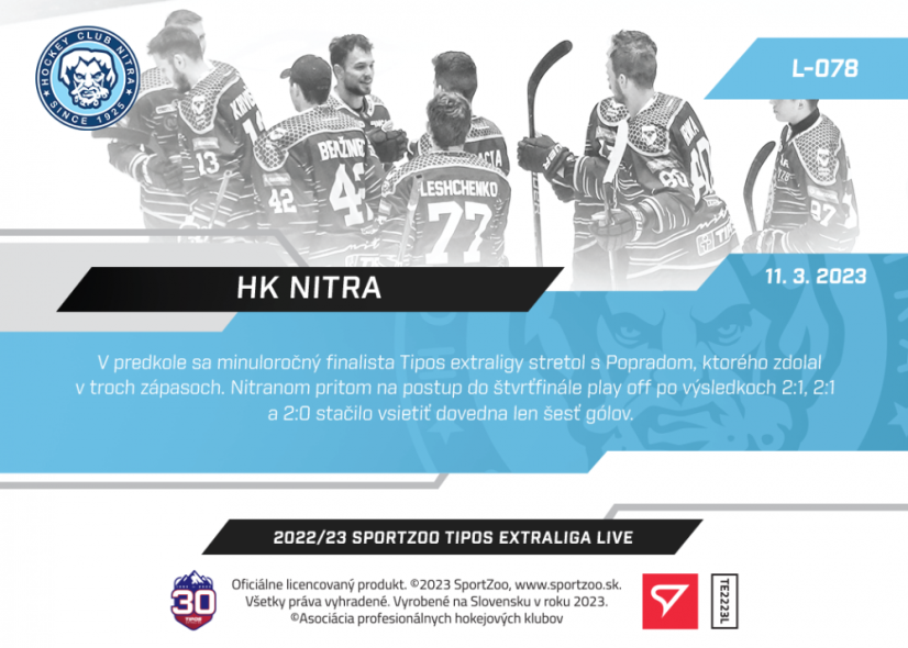 L-078 HK Nitra TEL 2022/23 LIVE